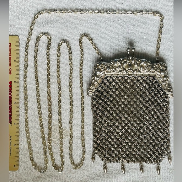 Vintage chain mail, sterling silver purse, circa 1920’s - Picture 5 of 11